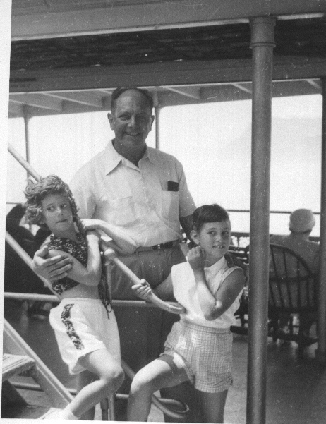 Dad with Girls on Boat